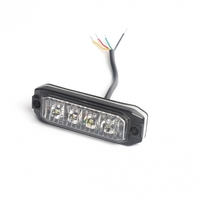 4 LED ЛЕД Жълта Аварийна Сигнална Лампа Блиц Светлина Мигаща За Пътна Помощ Платформа и др. 12-24V