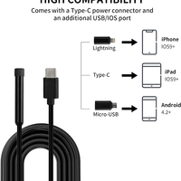 Ендоскоп камера за телефон лаптоп компютър IOS Iphone Android с 1.5м кабел