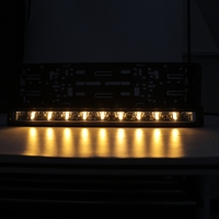 Рамка за Номер с Вграден LED Бар 20 51cm 12v 24v Бяла и Оранжева Дневна DRL Габаритна Светлина