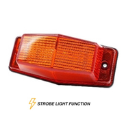 LED Лед Диодна лампа с оранжева аварийна блиц светлина мигаща 12V - 24V за Пътна помощ Селскостопански Машини платформа и Др.
