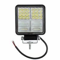 Универсален 162W Лед LED Халоген Фар Работна Лампа 12V - 24V бяла светлина + габаритна оранжева светлина за автомобил офроуд бус ван камион
