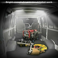 LED Лампа бяла светлина 72 LED, 12V, 6500K, 33 см – Алуминиев корпус, с кабел и букса за свързване