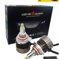 Комплект 3D CSP LED ЛЕД диодни крушки H7 Х7 12V 100W 20000lm за фарове Canbus без грешки 360° градуса