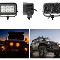42W LED Халоген Бял, Разпръсната светлина с жълта и червена DRL светлина 12V-24V