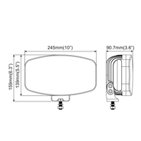 Нов мощен 64W LED Лед Фар Халоген с Три Функции Неон Neon ефект 12-24V Бяла светлина 6500LM