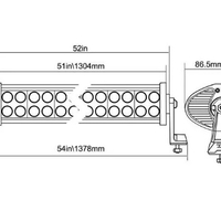 131 См 729W Мощен 7D 7Д Led Bar Лед Диоден Бар Прожектор 12V 24V