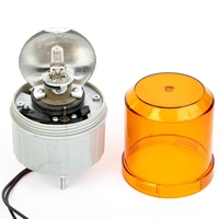 Въртяща Сигнална Аварийна Оранжева Лампа Маяк с Крушка 24V, Ø 84.4mm