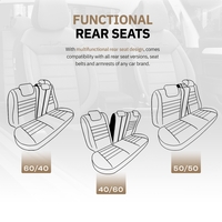 Комплект Луксозна Тапицерия OTOM текстил с еко кожа COMFORT LINE Design – Бежова с бежов шев, за Предни и Задни Седалки