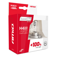 Комплект от 2бр. халогенни крушки H4 12V 60/55W LumiTec SILVER +100% бяла светлина