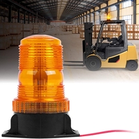 LED Лед Сигнална Аварийна Лампа Маяк Буркан 130mm x 74mm, 12V - 24V, 30 SMD Диода За Трактор, Електрокар, Мотокар, Селскостопански Машини и др.
