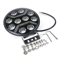LED + DRL Диоден Халоген Фар Бял Оранжев Габарит Ø 230 мм 12V 24V за джип камион трактор багер земеделски машини и др.