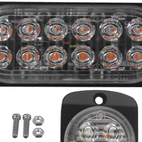 12 LED ЛЕД Аварийна Лампа За Пътна Помощ, Жълта Блиц Светлина, Мигаща!
