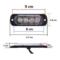 4 LED Аварийна Лампа За Пътна Помощ, Жълта Блиц Светлина, Мигаща! MAR330