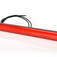 LED Светодиоден Габарит, Маркер, Червен, Е-Mark, 12 LED, 12V-24V, 24 см