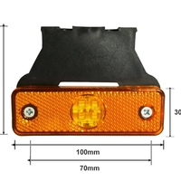 LED ЛЕД Светодиоден Оранжев Габарит Със Стойка, Маркер, Водоустойчив, 24V за камион, бус, ван, пикап, ремарке, каравана, платформа