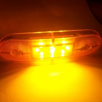 24V ЛЕД LED Оранжев Жълт Диоден Маркер Габарит Токос със 9 светодиода за камион ремарке бус ван каравана платформа