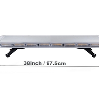 12V 24V Лед Led Диодна Мощна Синя Аварийна Сигнална Лампа Буркан 97.5 см 10 режина За Пътна Помощ Платформа Снегорин и др.
