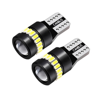 Комплект от 2 броя LED Лед Диодни Крушки За Габарит T10 W5W – 3030 + 3014 SMD, студено бяла светлина 6000K, 12–24V, CANBUS без грешки