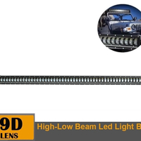 9D 140 СМ Led Bar Лед Бар Hi/Lo Kъси Дълги Водоустойчив Удароустойчив 12V 24V 32000 LМ 400W С Лупи Off-Road Лед Бар За Джип ATV