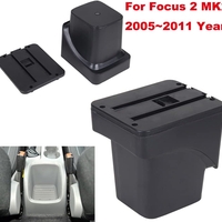 Подлакътник барче за Ford Focus MK2 2005–2011 - Еко кожа – Черен
