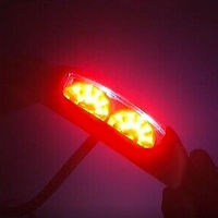LED Светодиоден Страничен Габарит, Бял, Червен цвят, 110mm x 28mm, 12V-24V