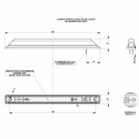 LED Лед Диоден Габарит Маркер Червен 25,5cm 12V - 24V E-Mark E9 от Полша