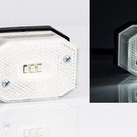 LED Лед Габарит с Рефлектор, Бяла Светлина, Маркер, Токос, 12V - 24V, E-Mark E9, За Каравана, Кемпер и др.