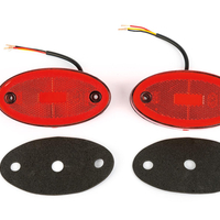 LED Светодиоден Габарит, 116mm x 60mm, Червен, Неон Ефект, Три Функции,12V-24V