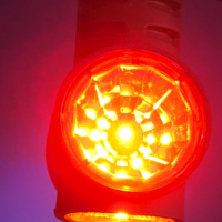 Комплект 2 броя LED Лед Габарит, Рогче, 12.5см, 12V-24V, 3 SMD Диода, Тройна Функция, Червена, Бяла, Жълта Светлина, 3D Светлинен Ефект