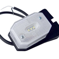 2 Броя LED Лед Габарит със Стойка, Рефлектор, Бяла Светлина, Маркер, Токос, 12V - 24V, E-Mark E9, За Каравана, Кемпер и др.