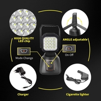 Мощна 48W LED Лед Aкумулаторна Работна Лампа С Магнит 2800 lm 7200 mAh