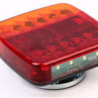 Безжични Wireless Лед Led Стопове с Магнит 12V 24V за Ремарке Каравана Платформа 5 Функции