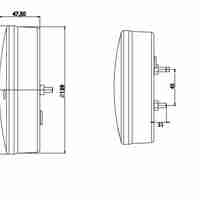 12V - 24V Led Лед Диодна Задна Светлина за Трактор Камион Ремарке Каравана Бяла Светлина