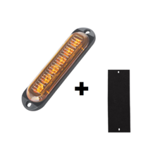6 LED 12-24V Диодна Аварийна Сигнална Лампа За Пътна Помощ Платформа Жълта Блиц Светлина Мигаща Оранжев 112 x 29 mm