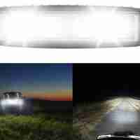 Универсален 48W Лед LED Халоген Фар Работна Лампа 12V - 24V с комбинирана бяла светлина за автомобил офроуд бус ван камион