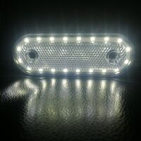 LED Диоден Габарит, Маркер, Токос Със Стойка, Бял, 20 Диода, 12V - 24V За Камион, Бус, Ван, Ремарке, Каравана, Платформа