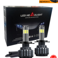 Комплект 360° градуса COB LED ЛЕД диодни крушки H11 H8 H9 Х11 Х8 Х9 12V 80W 16000lm за фарове Canbus без грешки