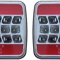 Комплект Стопове Задни Свeтлини С Крушка 12v Подходящи За Бус Камион Ремарке Караванa Платформа Със Сертификат E4