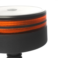 25W LED ЛЕД Аварийна Сигнална Лампа Маяк Буркан Двуредов с 50 Диода Оранжева Жълта 12V - 24V за монтаж на тръба
