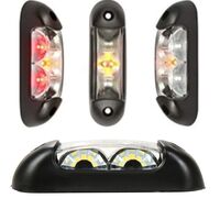 LED габарит, токос, 12V-24V, бяла, червена и оранжева светлина - за ремаркета, платформи, камиони и др.