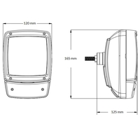 Ляв LED Фар с Мигач, Подходящ за Трактор, Комбайн, Багер, Снегорин и др - 4 диода, 12W, 1000lm