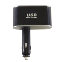 Разклонител за запалка с 2 гнезда и 2  USB - PG151