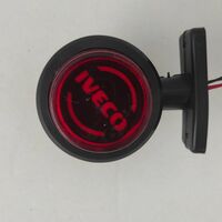 1 брой LED ЛЕД страничен габарит рогче 12 -24V оранжево - червено “old school” Неон Ефект с лого Iv