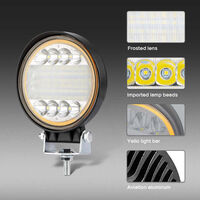 72W LED Диоден Фар Работна Бяла Жълта Светлина Габарит Мъгла Лампа 12V 24V 3100 Лумена