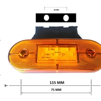 12V ЛЕД LED Оранжев Жълт Диоден Маркер Габарит Токос със 9 светодиода за камион ремарке бус ван каравана платформа