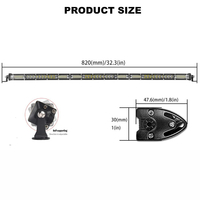 78 см LED Лед Диоден Бар 13500 lm 270W Ултра Тънък, 12-24V Комбинирана Combo - Flood и Spot Светлина