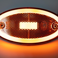 LED Светодиоден Габарит, 116mm x 60mm, Оранжев, Жълт, Неон Ефект, Три Функции,12V-24V