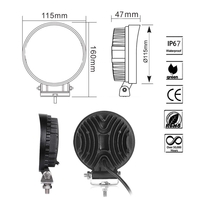 108W LED ЛЕД Диоден Фар Кръгла Работна Лампа Прожектор Задна Светлина 12V 24V