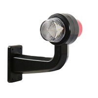 Комплект 2 бр. LED маркери рогчета 12V-24V, бяло-червено - за ремаркета, платформи, камиони и др.