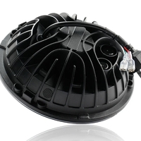 Универсален 7 инча 18см ЛЕД LED фар лампа халоген 12V-24V къси/дълги с DRL дневни светлини мигач бяло-жълто 4800lm за АТВ джип мотоциклет камион трактор и др.